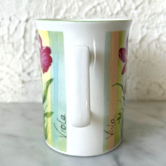 Pink Viola Mug by Rose of England Fine Bone China Floral Coffee Tea Cup - Picture 4 of 6